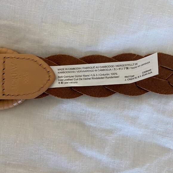 J.Crew Factory Braided leather belt size XS/S - Picture 4 of 10